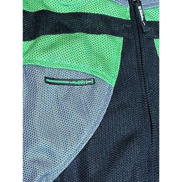 Men's FieldSheer Size S Black/Green Mesh Armored/Padded Motorcycle Riding Jacket - Picture 4 of 9